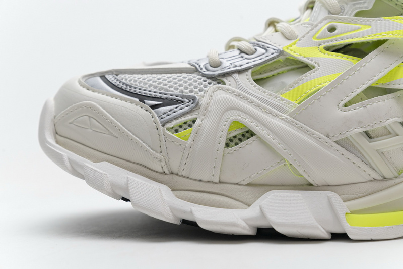 blenciaga Track 2 Sneaker White Fluo Yellow 568515 W2ON3 9073 B