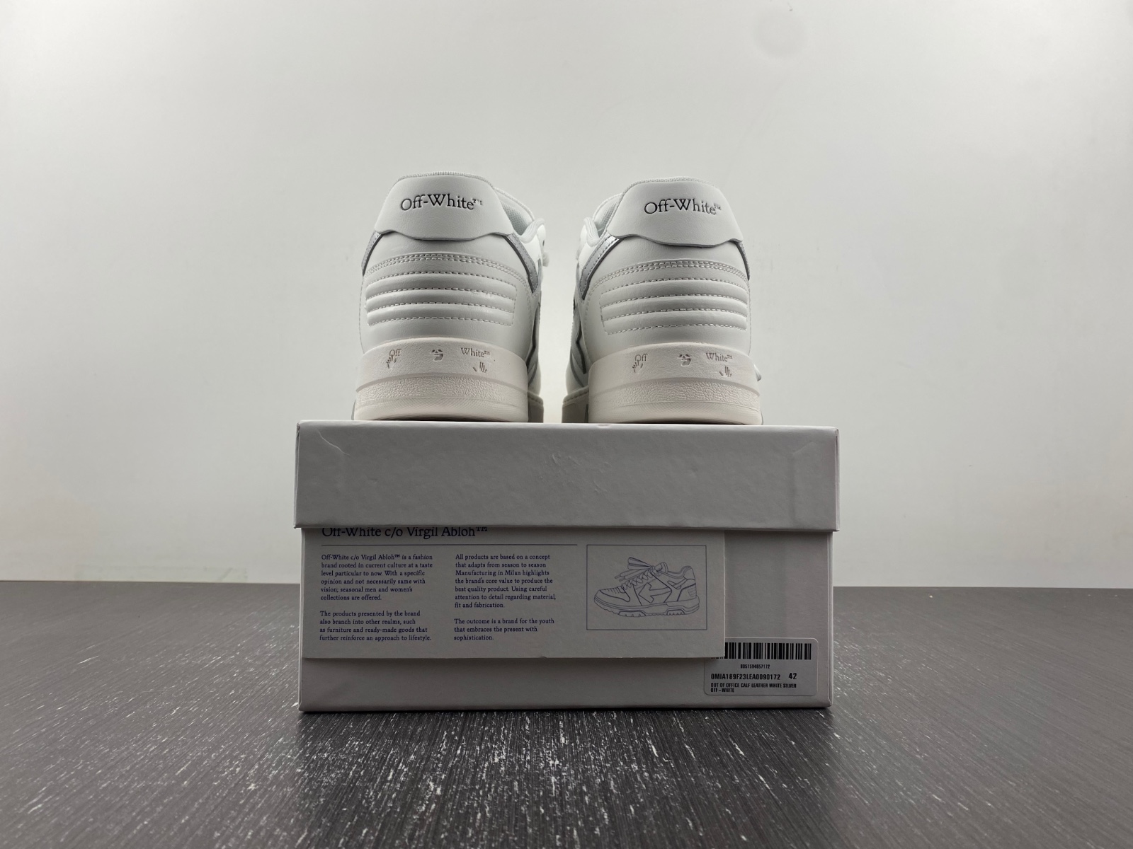 OFF-WHITE Out Of Office leather sneakers
