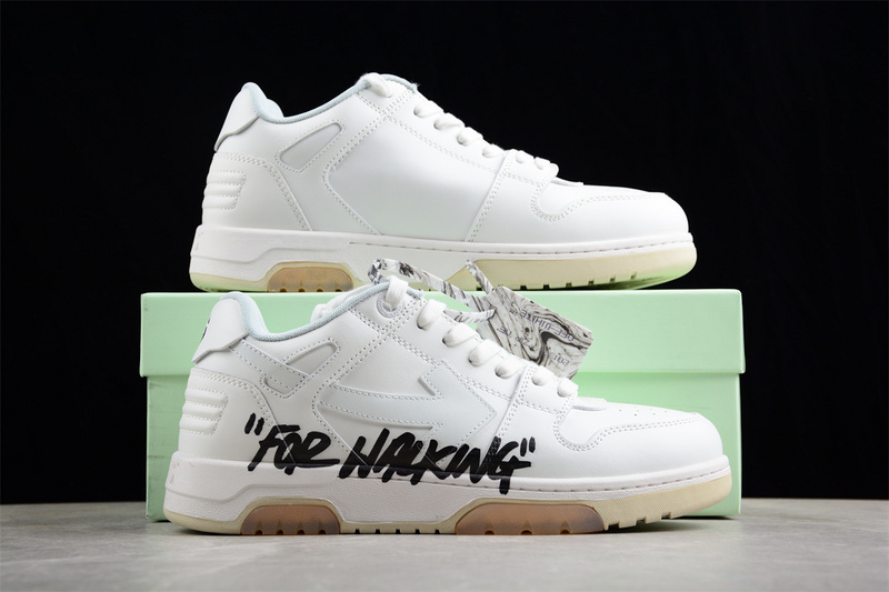 OFF-WHITE Out Of Office leather sneakers