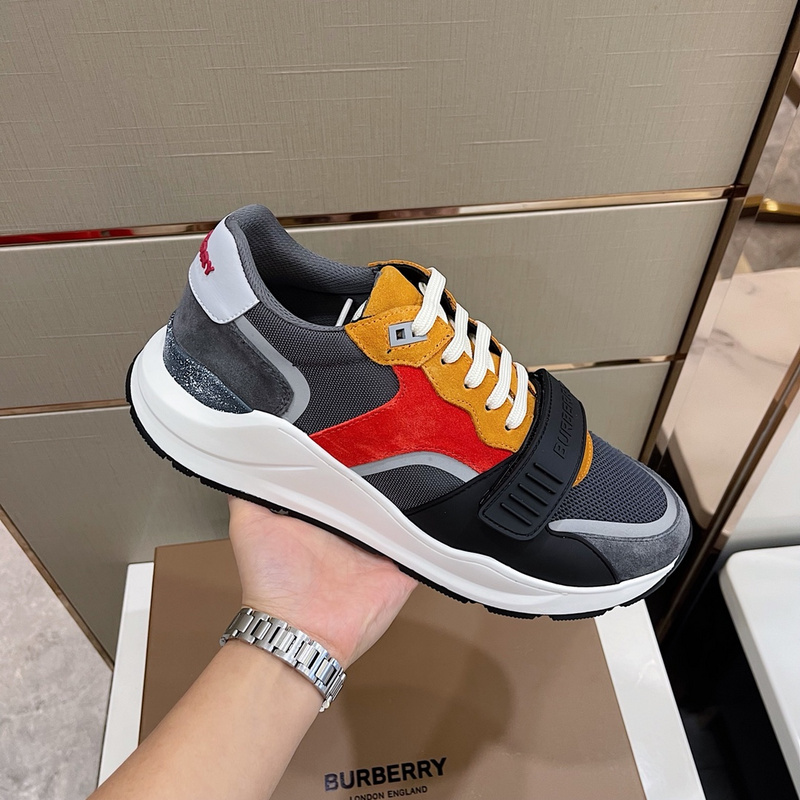Burberry Vintage Check, Leather and Mesh Sneakers