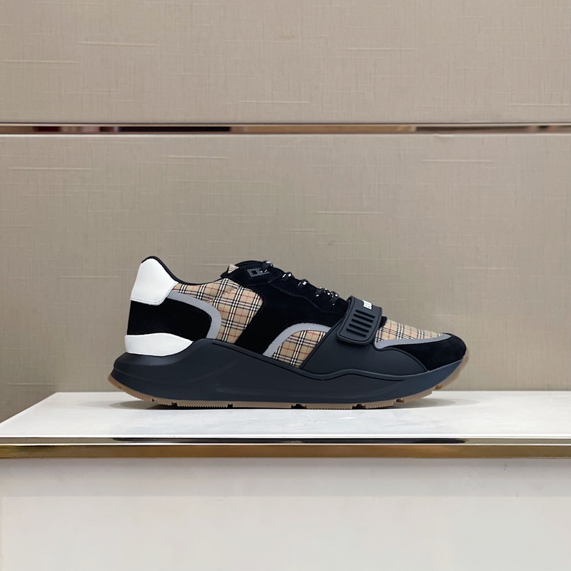 Burberry Vintage Check, Leather and Mesh Sneakers