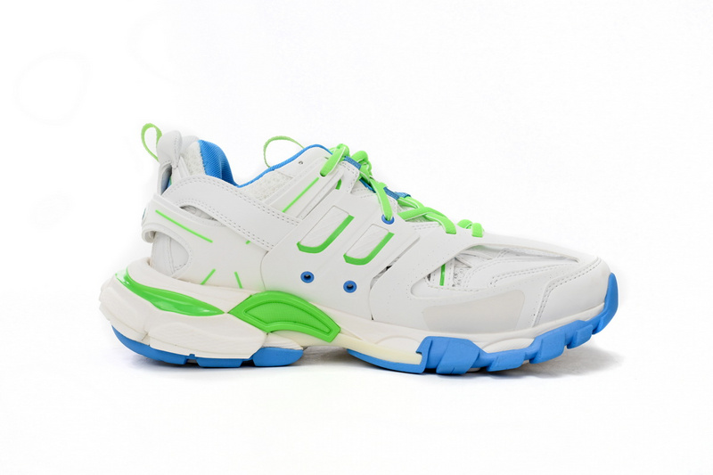 Balenciaga Tess S.Green, White, and Blue 542436 W2BC3 0285