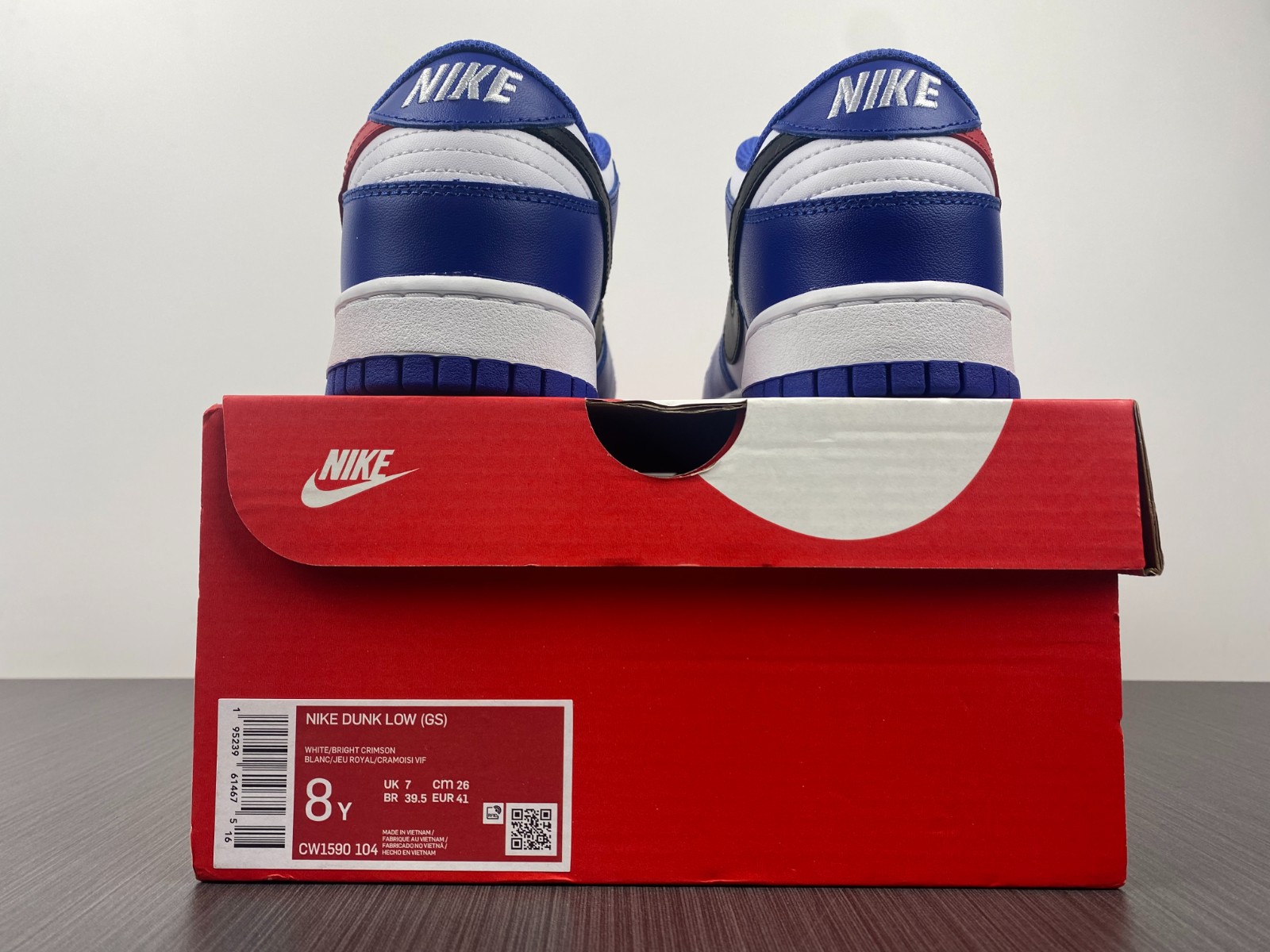 Nike Dunk Low Bright Crimson Game Royal  CW1590-104