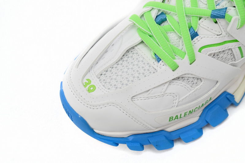 Balenciaga Tess S.Green, White, and Blue 542436 W2BC3 0285