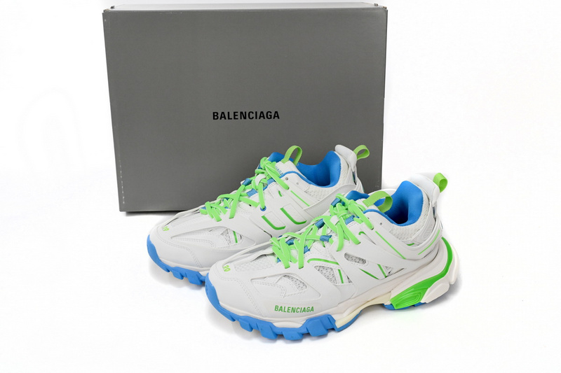 Balenciaga Tess S.Green, White, and Blue 542436 W2BC3 0285