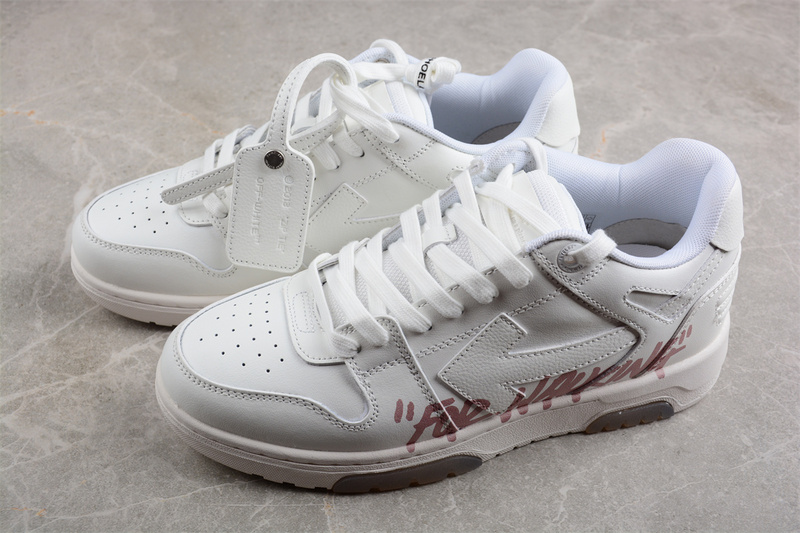OFF-WHITE Out Of Office leather sneakers
