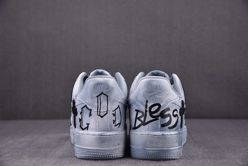 Ch*0me He**ts x nike air force 1 low 07 blue/black/white cw2288-111