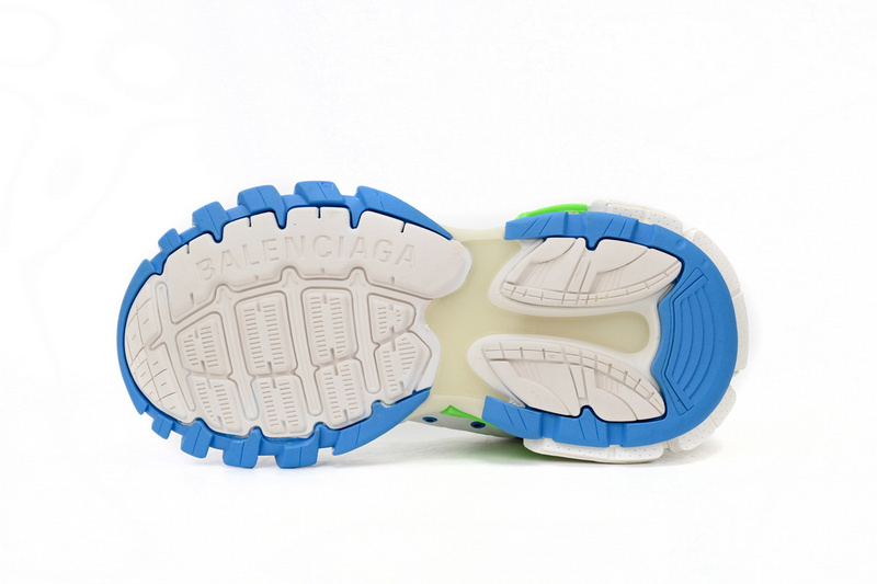 Balenciaga Tess S.Green, White, and Blue 542436 W2BC3 0285